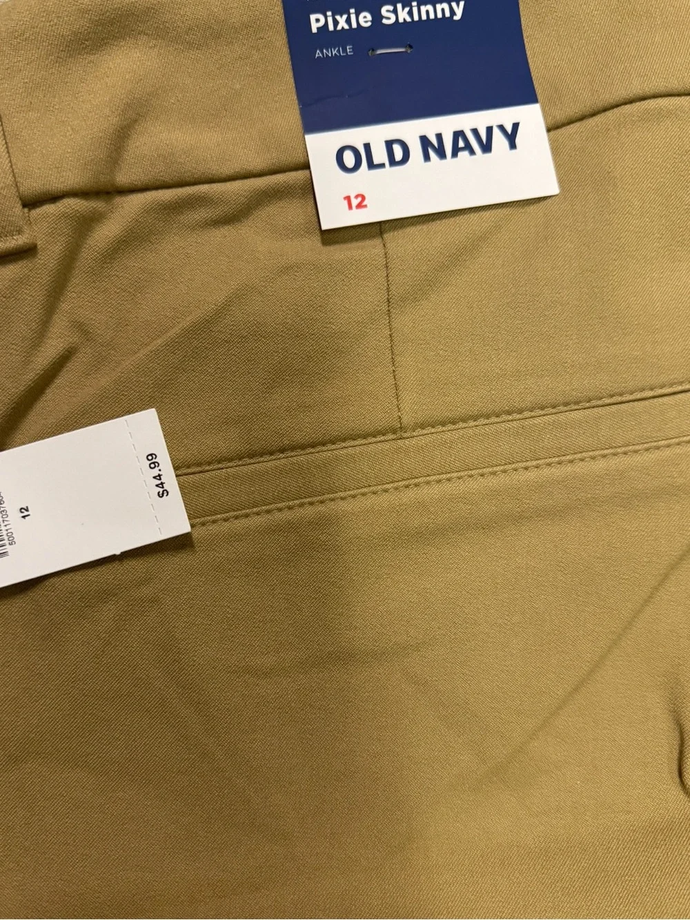 Old Navy Women's Pixie Skinny Ankle Khaki Pants Size 12 Brand New With Tags